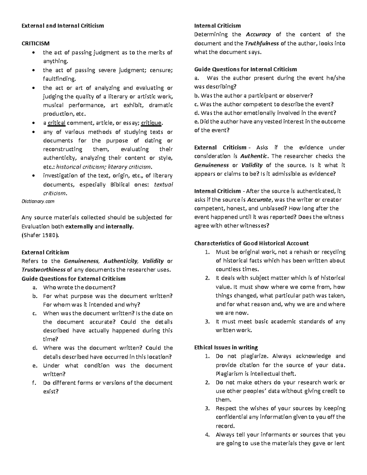 3 - External and Internal Criticism: Evaluation and Analysis Guide ...