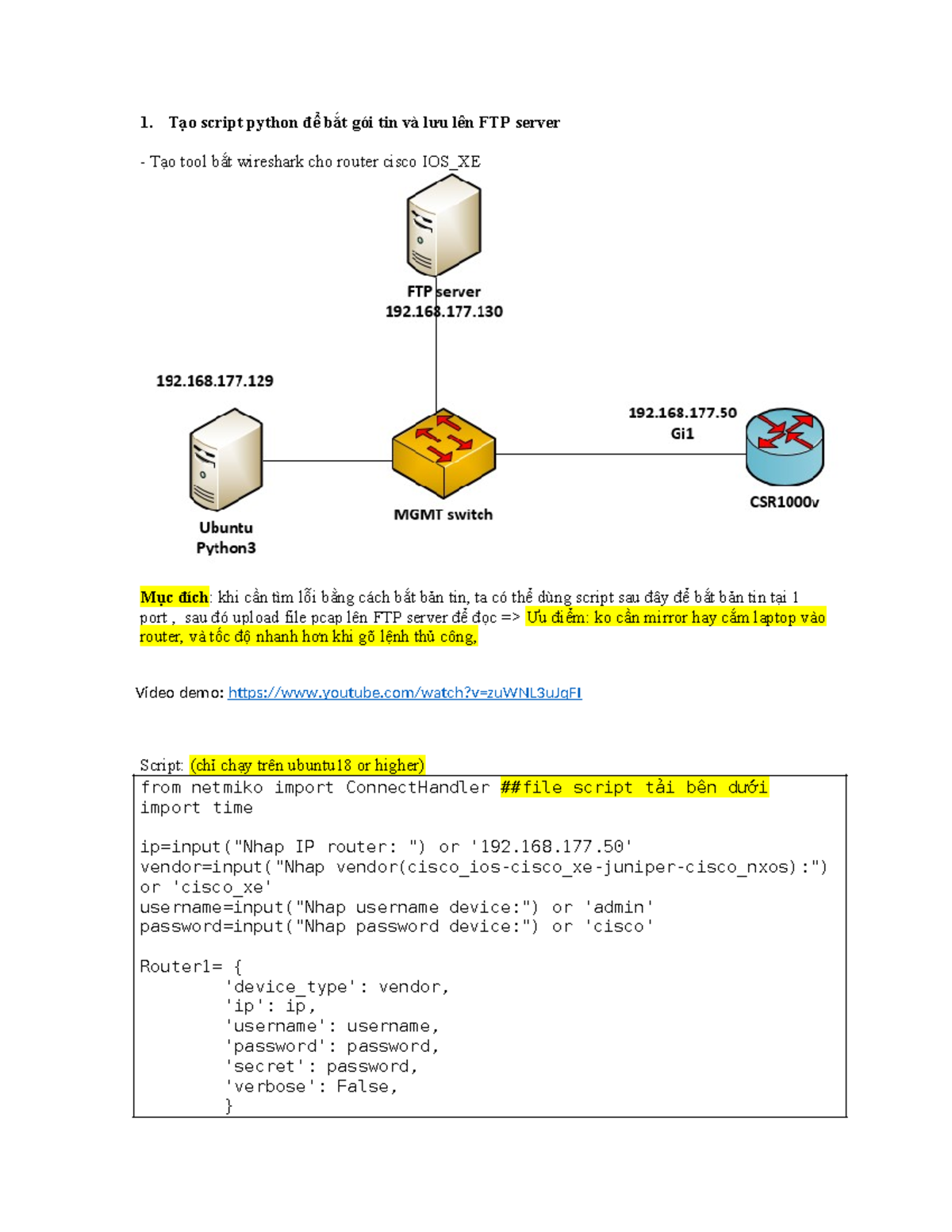 Python Script for Packet Capture & FTP Upload on Cisco IOS_XE - Studocu
