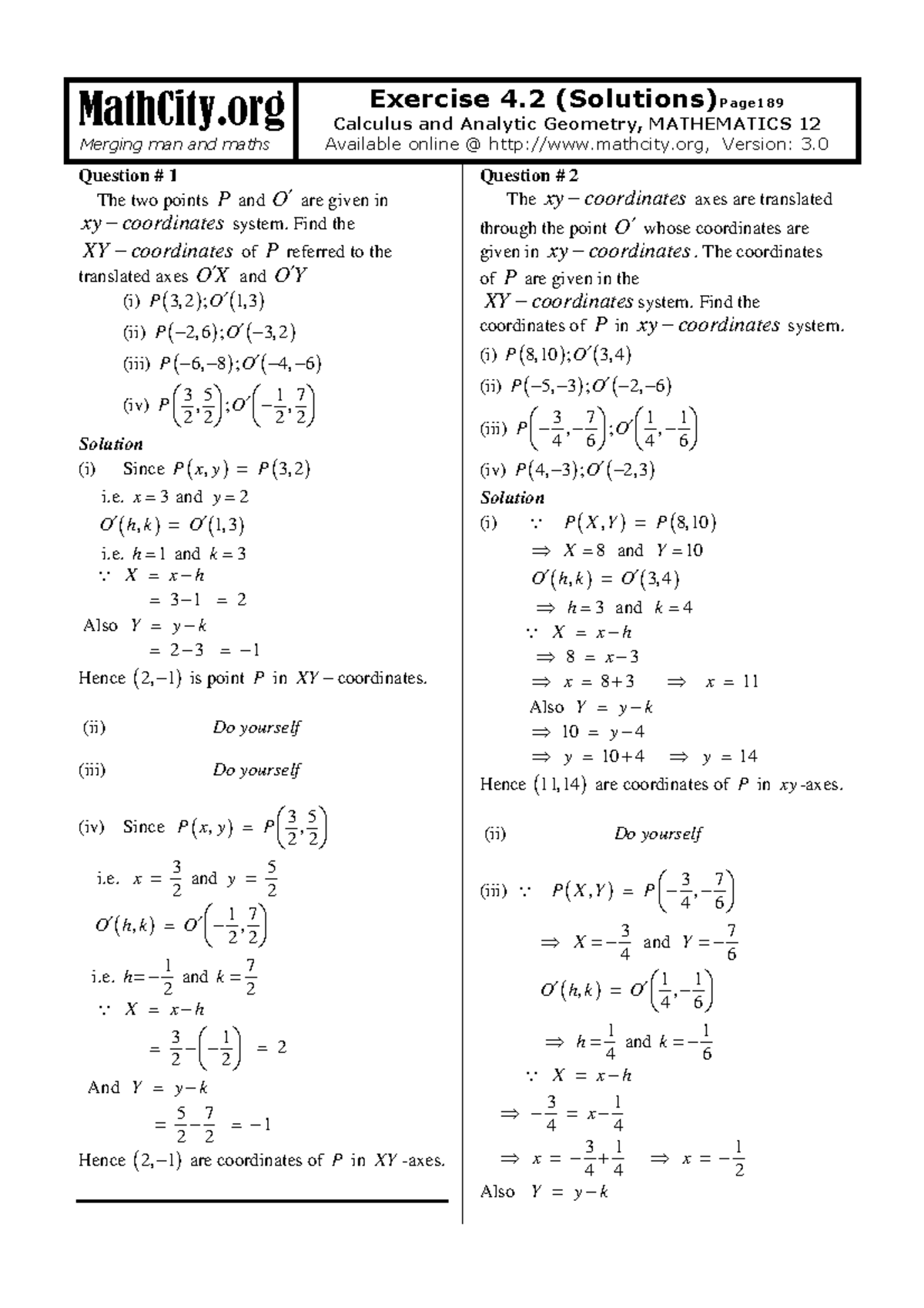 Ex 4 2 FSC part2 ver3 - Fsc math 11 - MathCity Merging man and maths ...