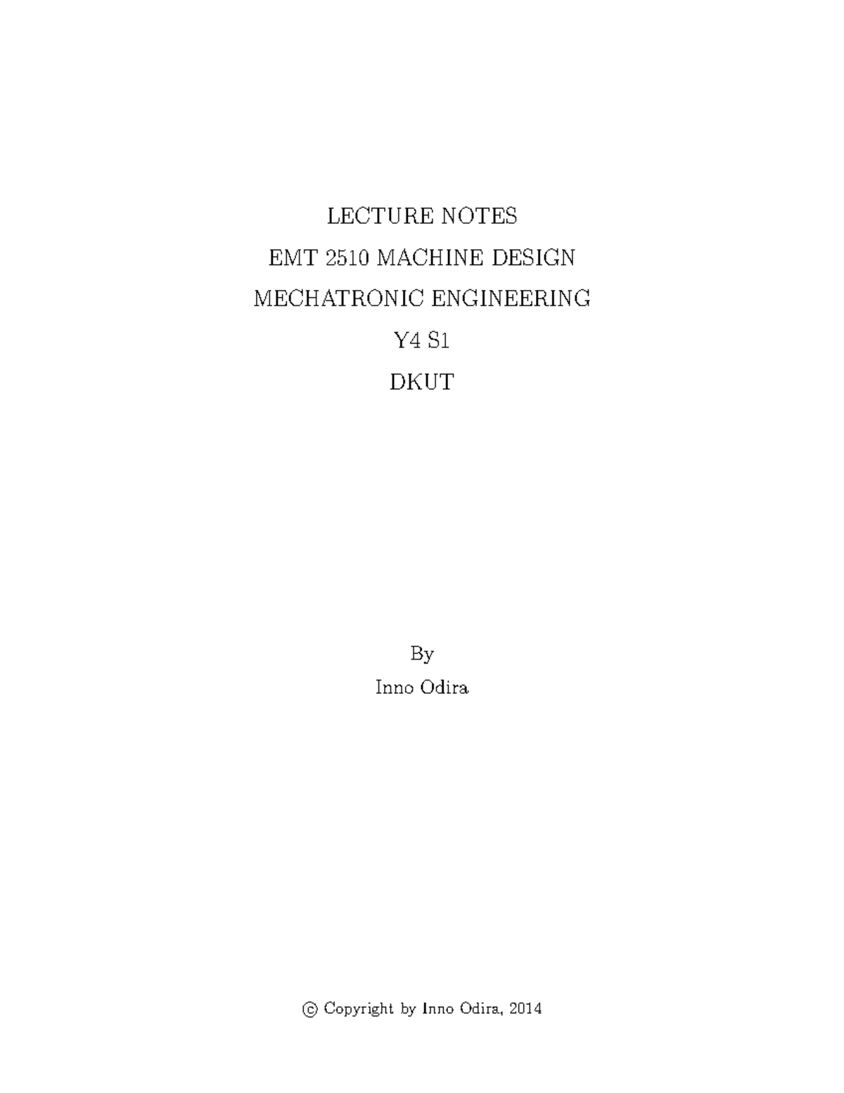 Inno2015 SM MET4 Chap 4 5 Curved beams a - LECTURE NOTES EMT 2510 ...