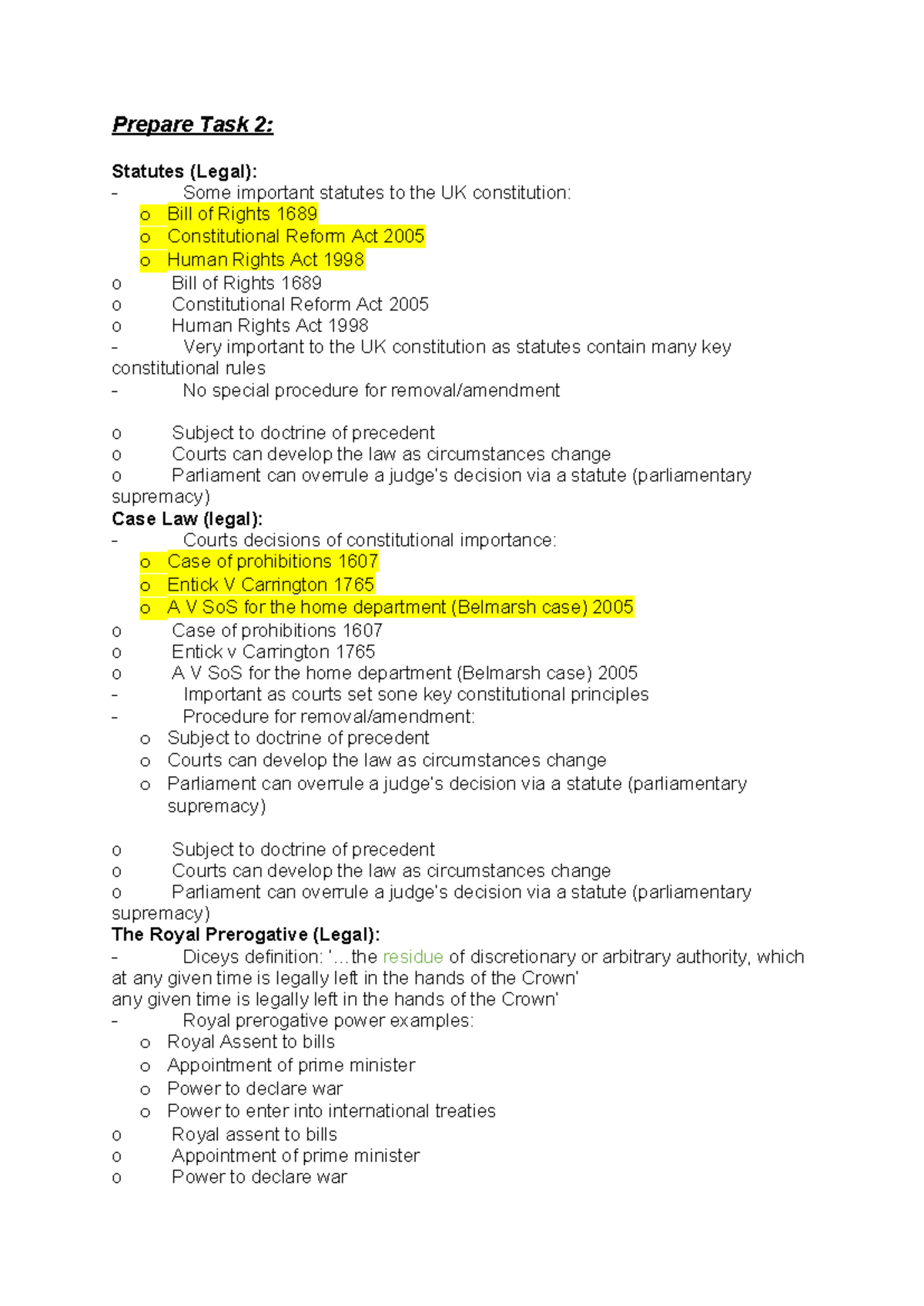 Public Law workshop 1 prep task 2 - Prepare Task 2: Statutes (Legal ...