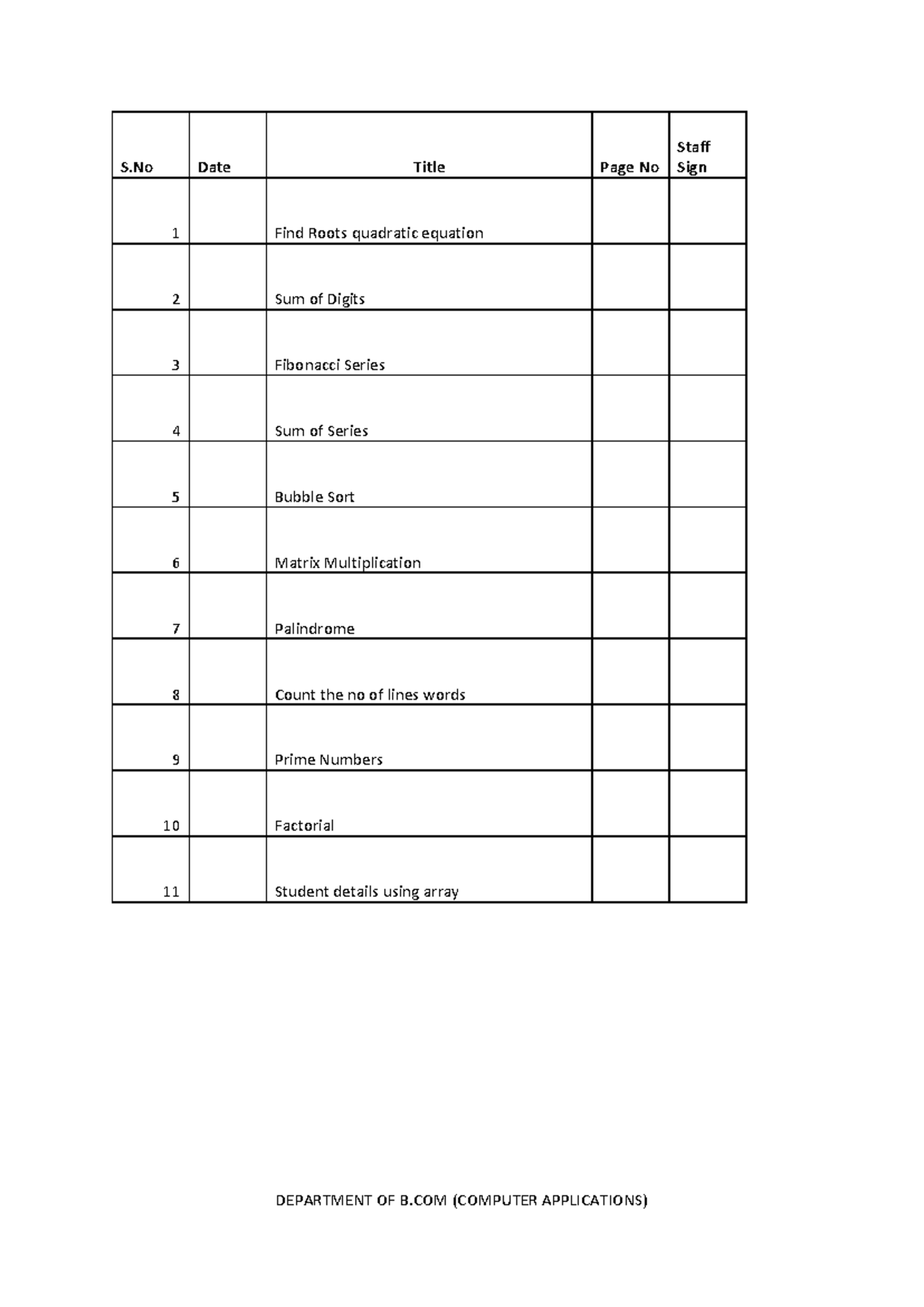 C Pro Record: Programming Exercises for B.Com (Computer Applications ...