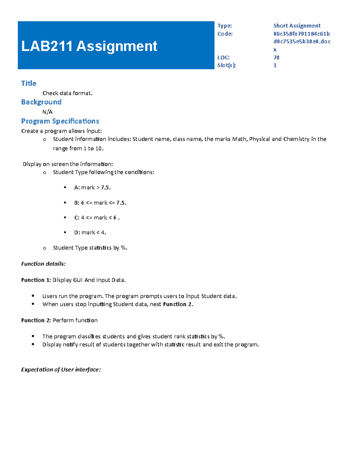 J1 - w3school - LAB211 Assignment Type: Short Assignment Code ...