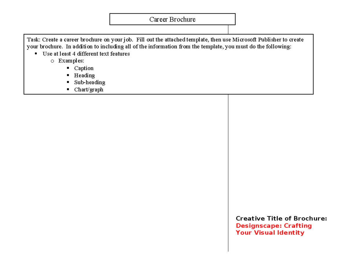 Career Brochure Guidelines for Job Design (Final Project) - Studocu