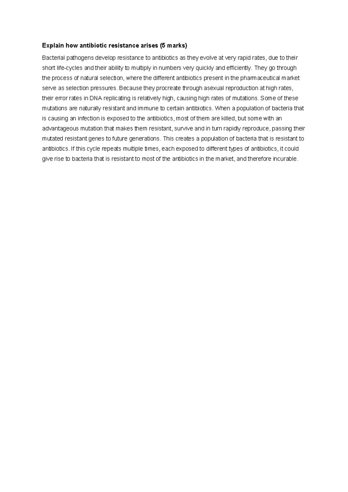 Antibiotic Resistance Development: Mechanisms and Implications - Studocu