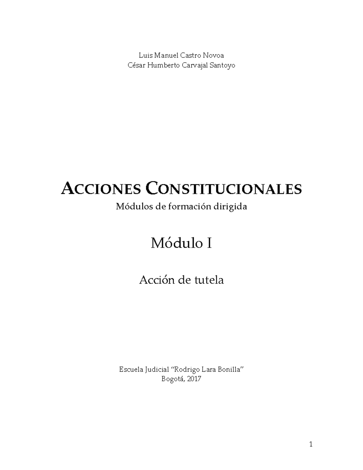 Módulo I: Acción de Tutela en el Sistema Constitucional (ACCIONES ...