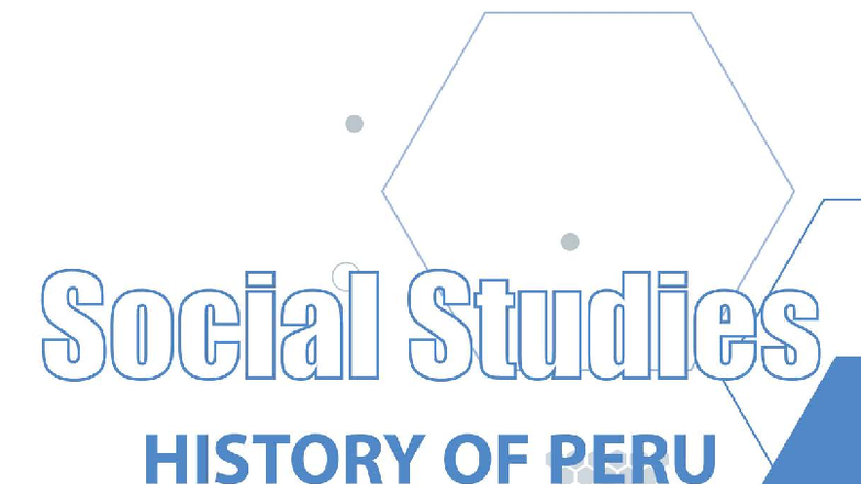 HISTORY OF PERU AND THE WORLD SOCIAL STUDIES VOLUME 3 1st GRADE OF SECONDARY: - Document Preview