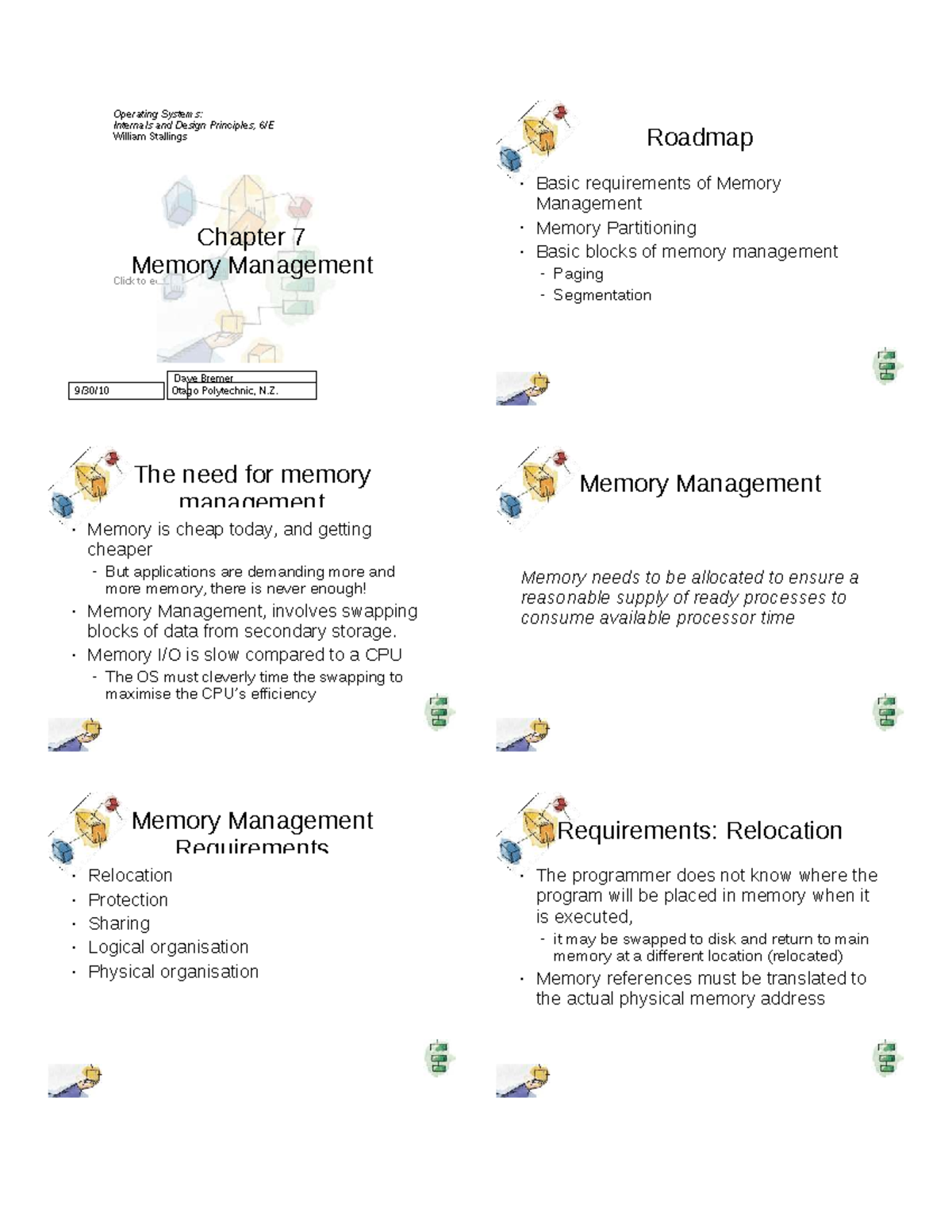 Memory Management Concepts - OS Course C.0 - Chapter 7 Notes - Studocu