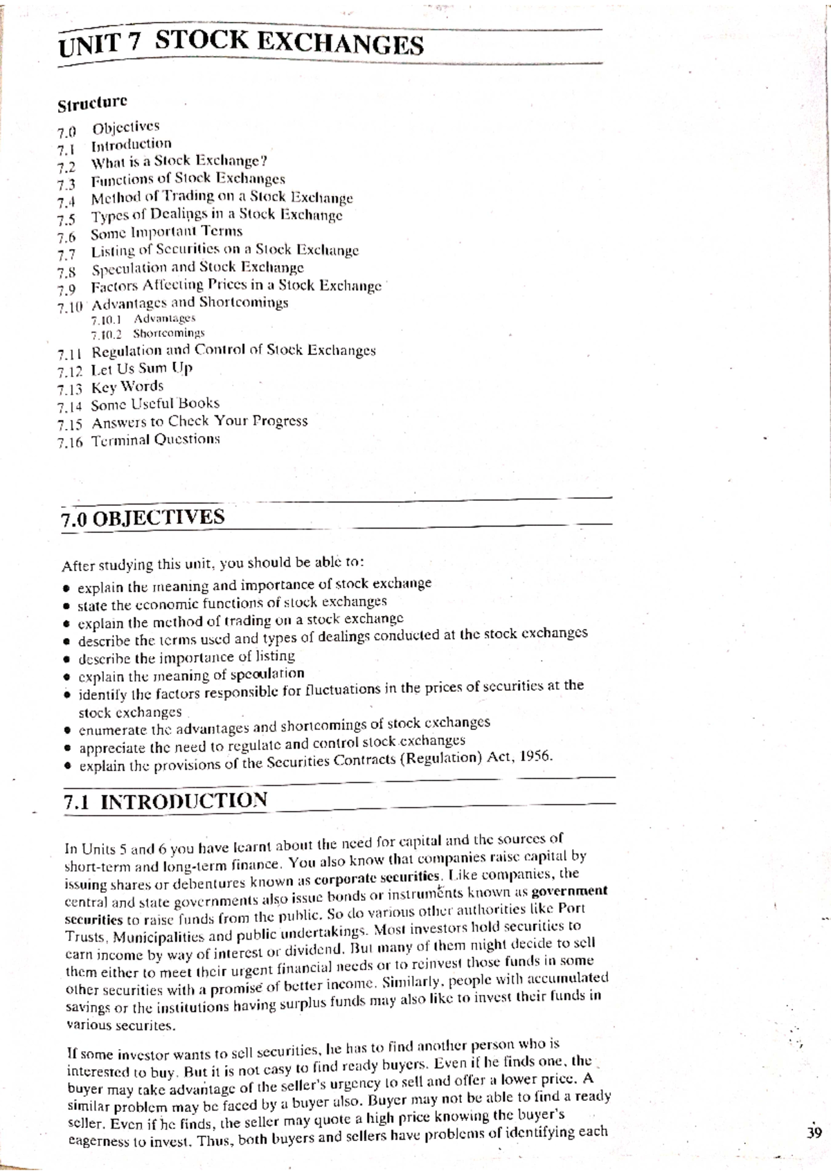 Stock Exchange Study Material: Key Concepts and Strategies - Studocu