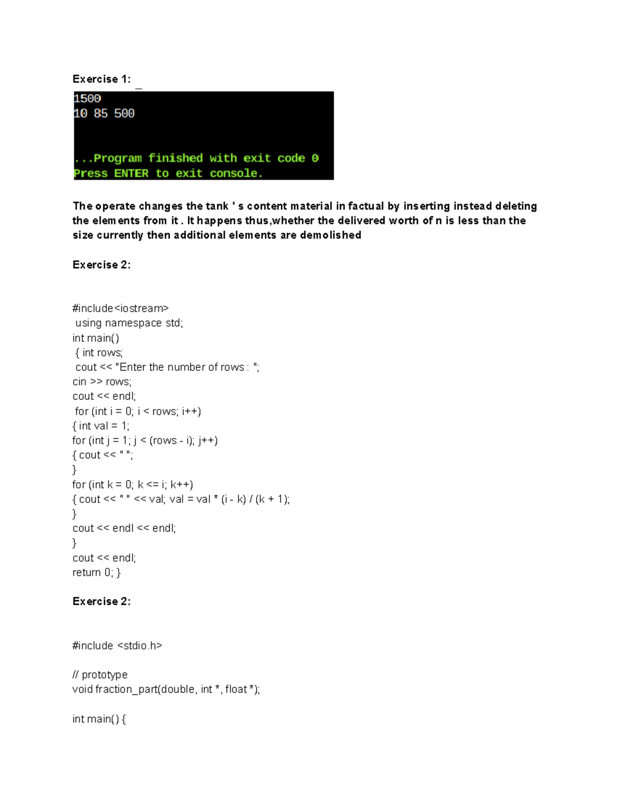 CS 117 - Midterm PT 1 - Analyzing Program Outputs and Explanation - Studocu