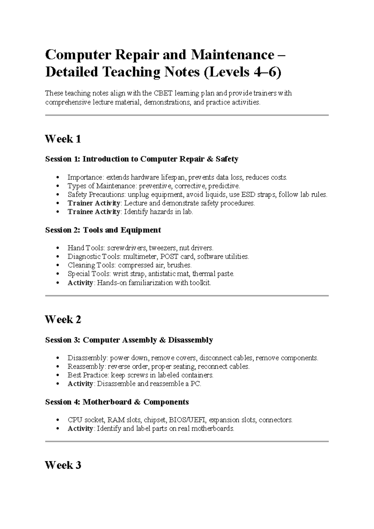 PCRM 2026: Comprehensive Computer Repair & Maintenance Notes - Studocu