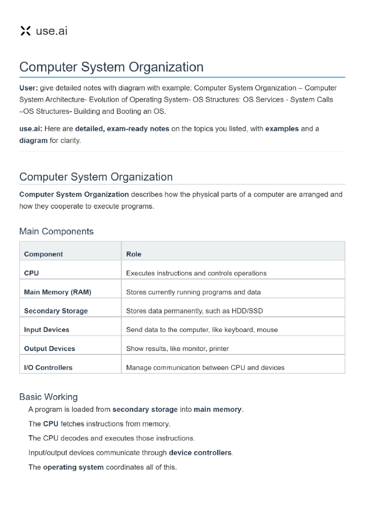 Computer System Organization (CS101): Detailed Notes & Diagrams - Studocu