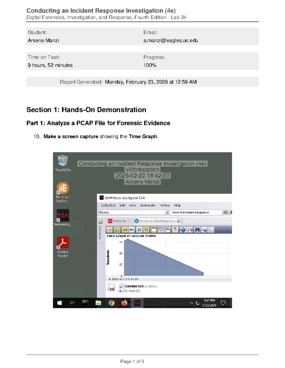 Lab 04: Incident Response Investigation (4e) - Arsene Manzi - Studocu