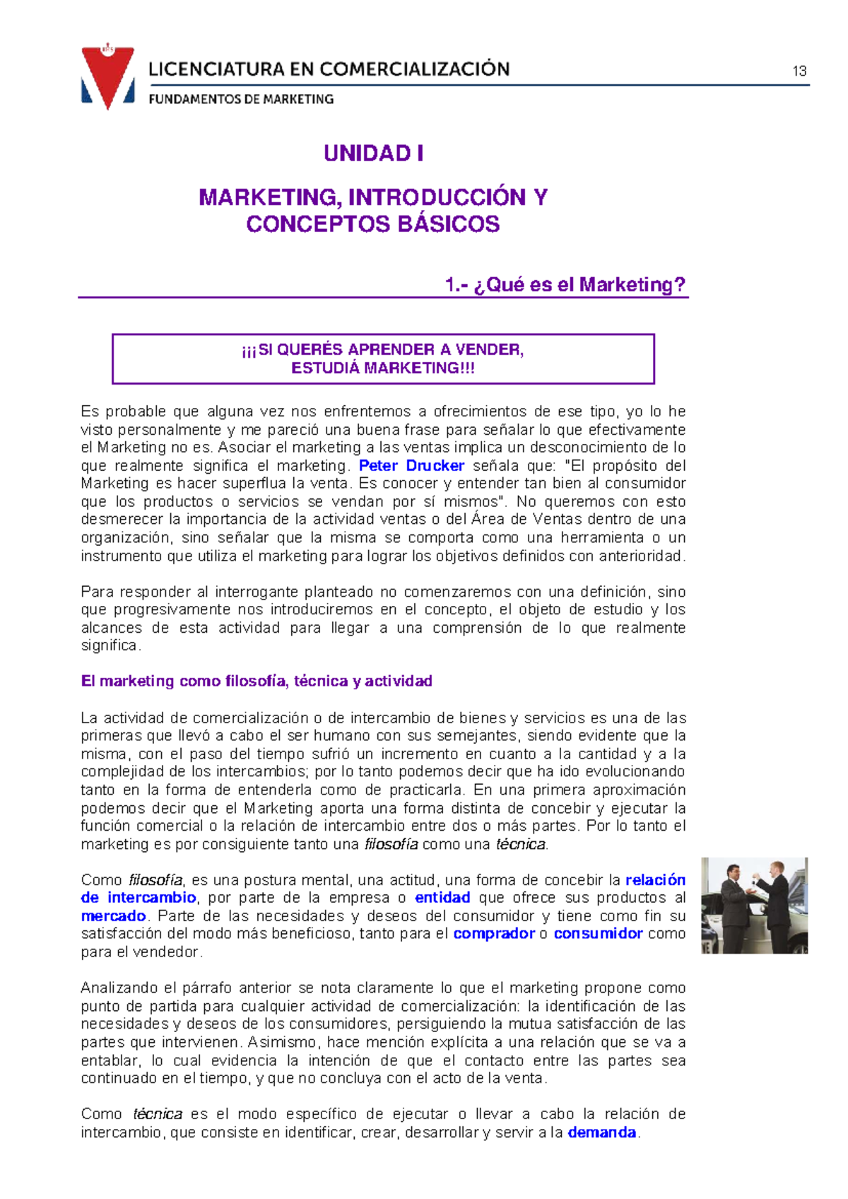 Unidad 1: Fundamentos de Marketing - Introducción y Conceptos Clave ...