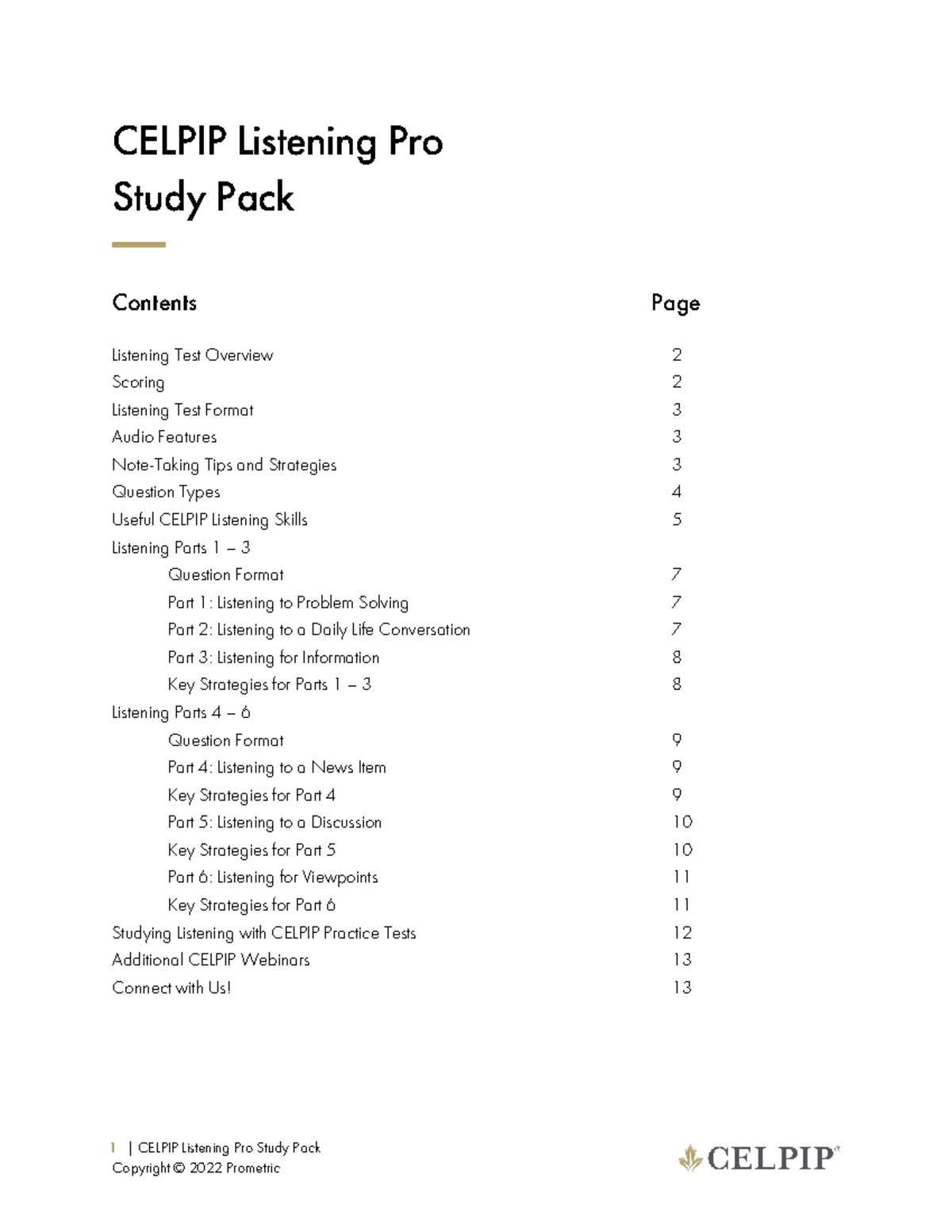 CELPIP Listening Pro Study Pack: Key Strategies and Skills Guide - Studocu