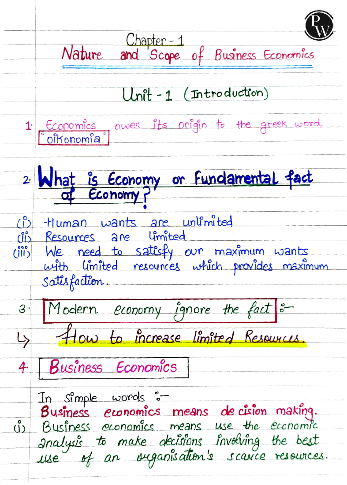 Chapter 1 - ECONOMICS - æ) Business eonomics o make the best Business ...