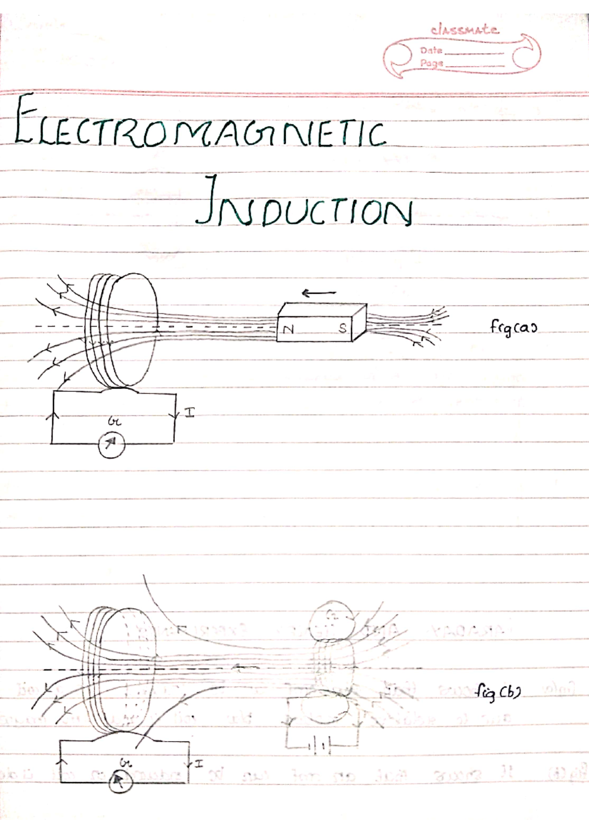 Electro Magnetic Induction - classmate Date Page ELECTROMAGNETIC ...