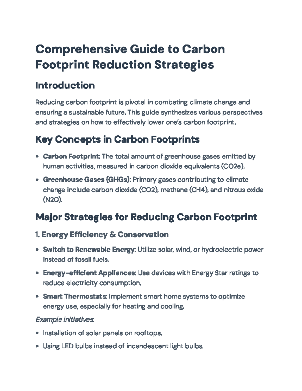 Comprehensive Guide to Carbon Footprint Reduction Strategies ...