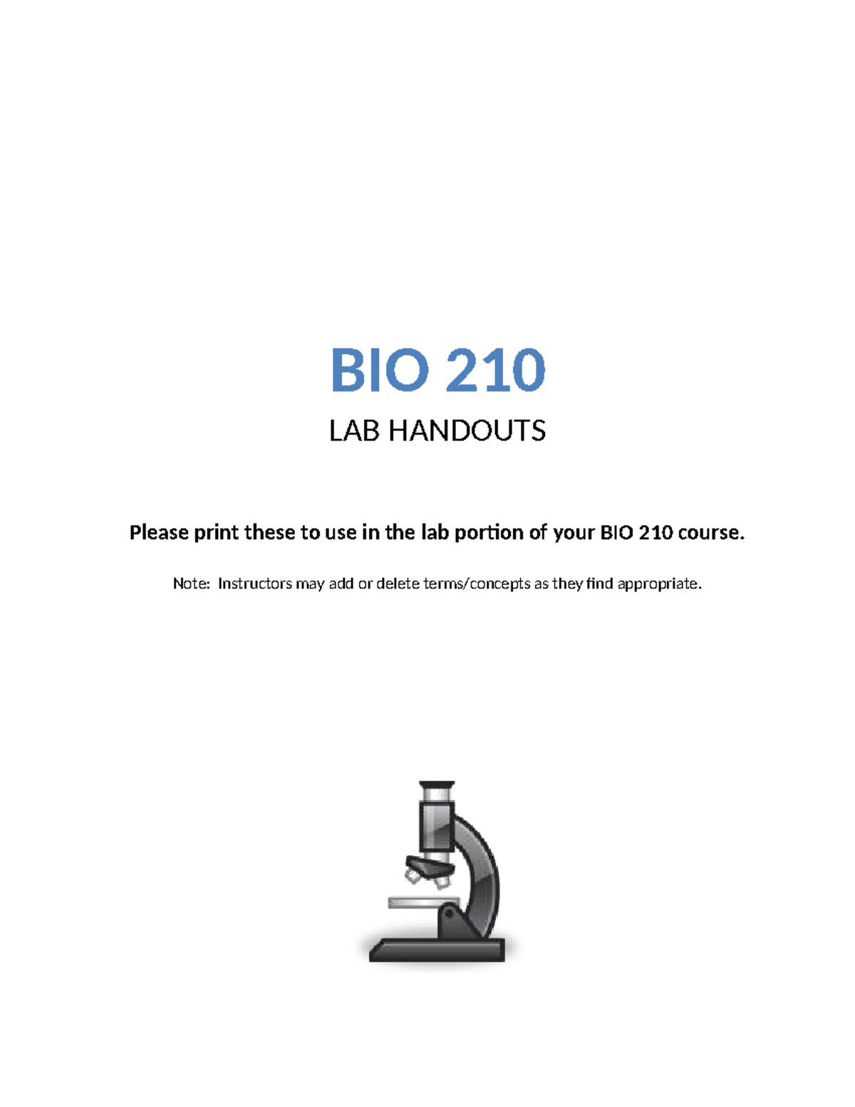 BIO 210 Lab Student Handouts: Anatomy & Physiology Overview 2022 - Studocu