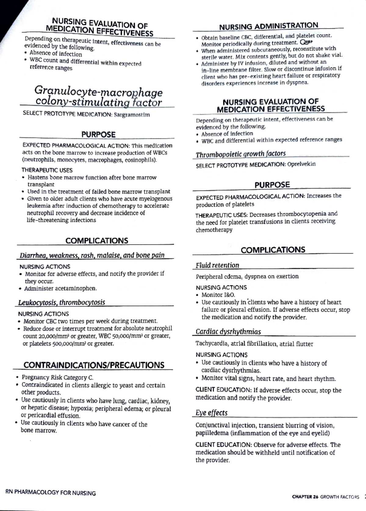Nursing Evaluation of Medication Effectiveness - Growth Factors and ...