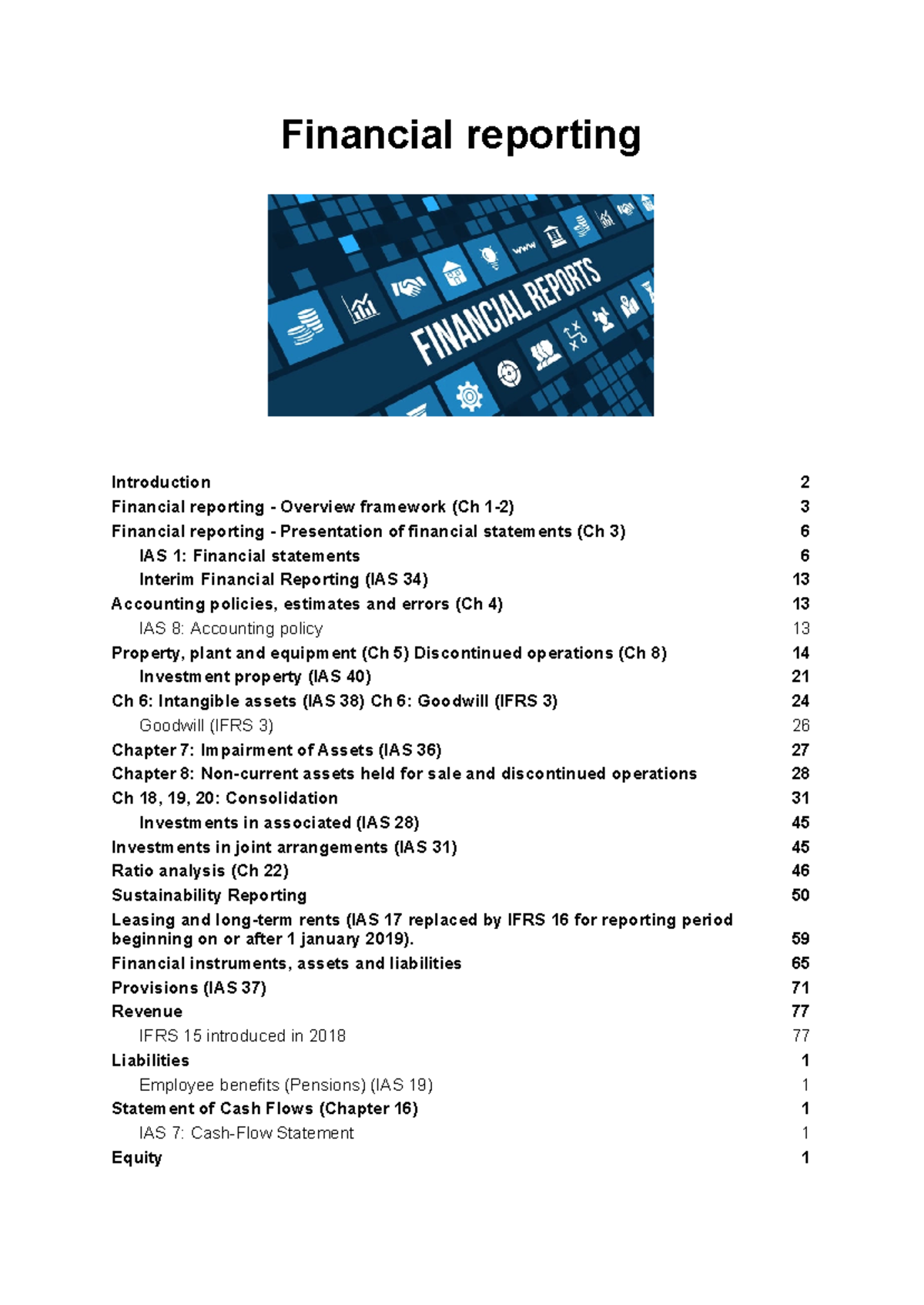 Financial Reporting Overview: Key Concepts & Frameworks (FIN 201) - Studocu