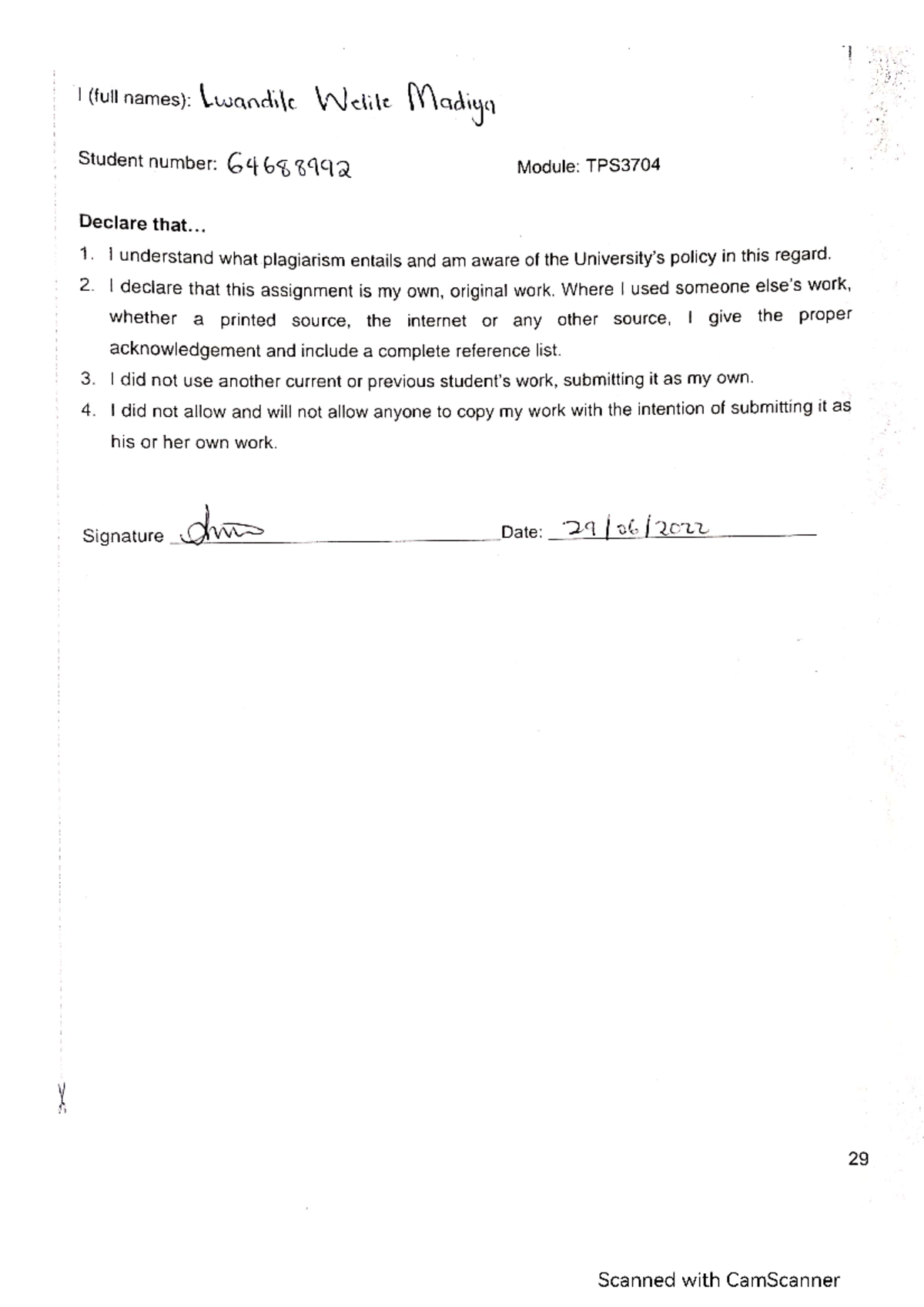 Tps3703 Assgn 2 Strategies For Effective Time Management Studocu