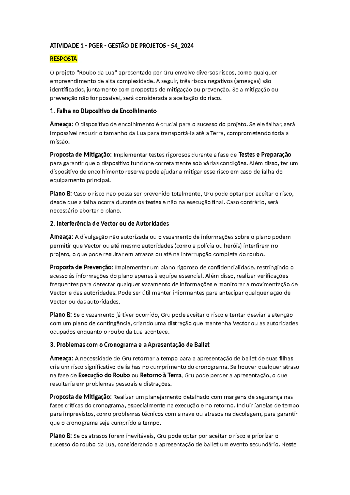 Atividade 1 - Cálculo Diferencial E Integral I - 54 2024 - (44) 99162 ...