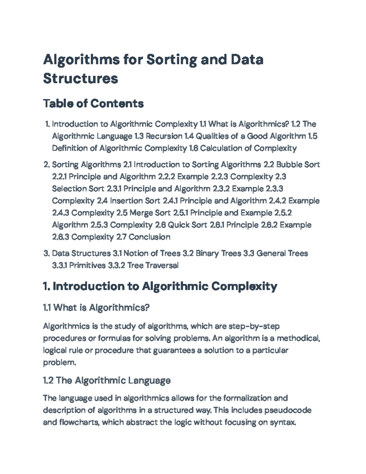 Comprehensive Guide to Algorithms and Data Structures (CS101 ...