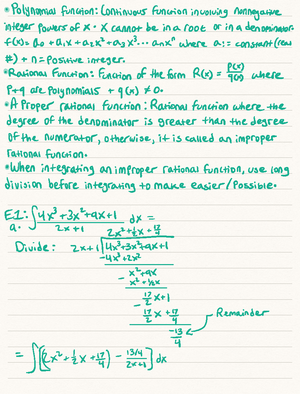 Math 2260: Calculus II - Separable Equations Class Notes (Spring 2025 ...
