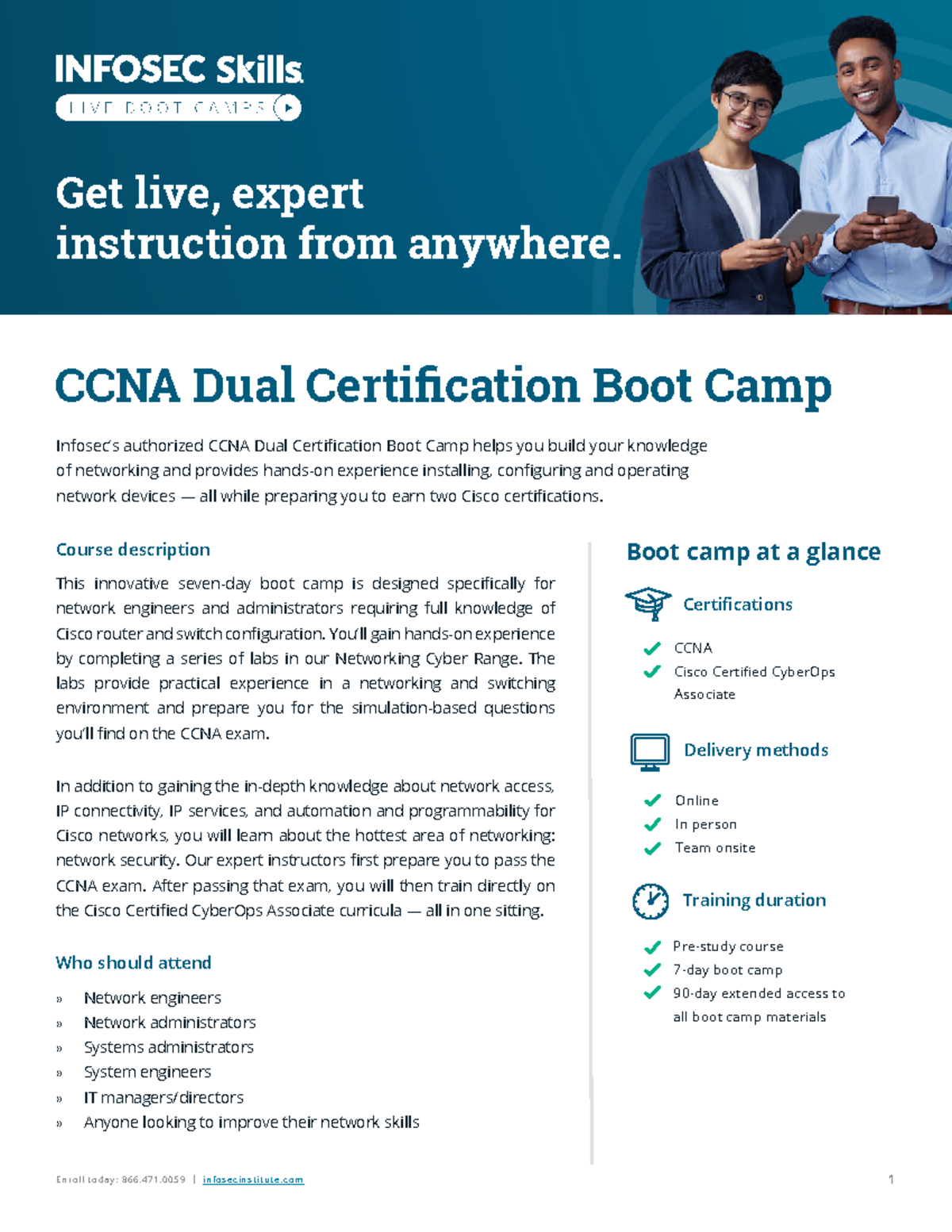 CCNA Boot Camp offers Network Equipment