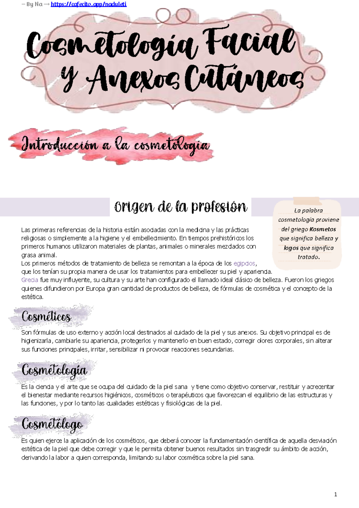 Resumen de Cosmetología-1: Introducción y Conceptos Básicos - Document Preview