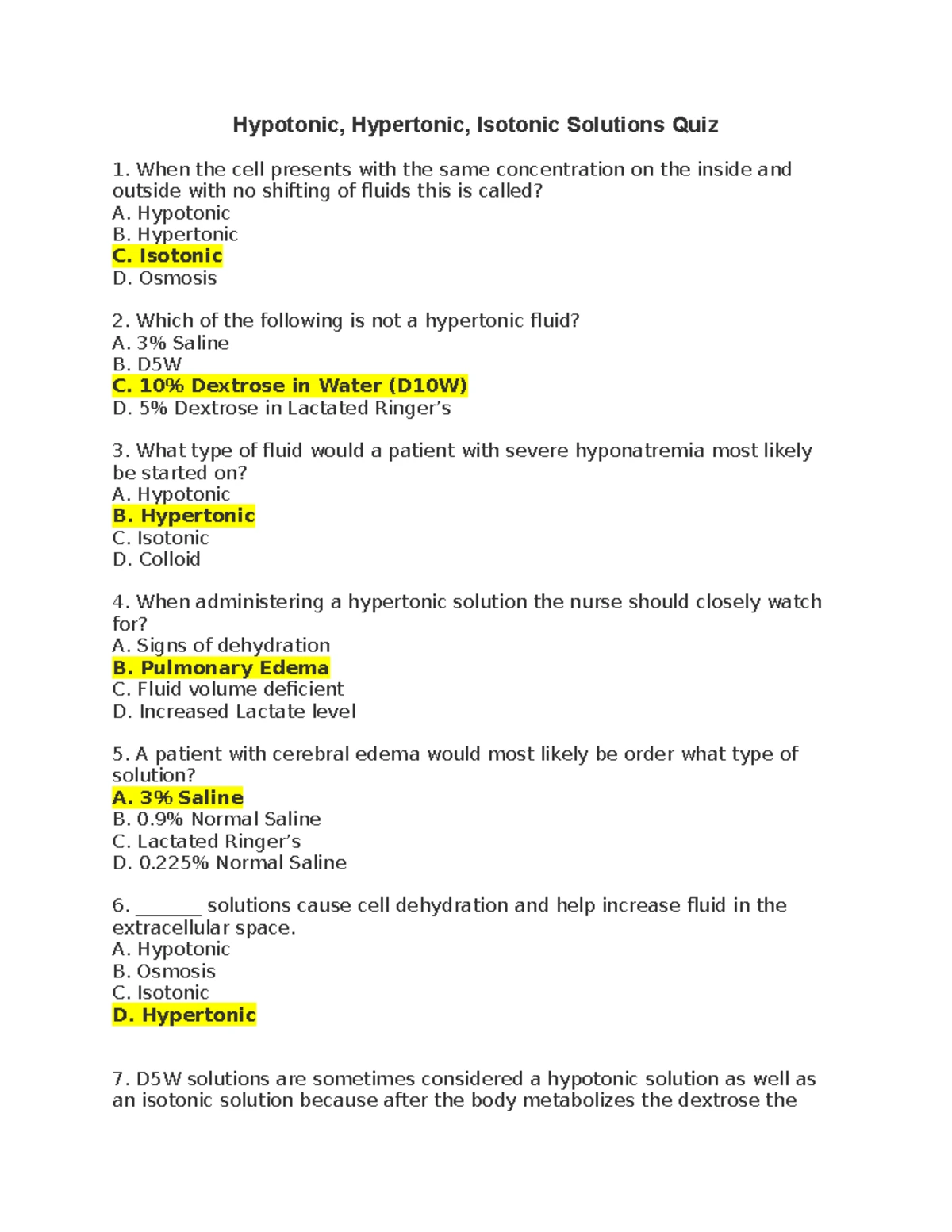 Chest Tube Care Quiz: Key Nursing Interventions & Assessments - Studocu