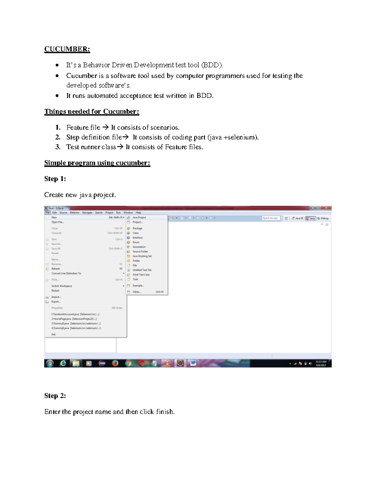 CUCUMBER: BDD Test Tool Overview and Setup Guide - Studocu