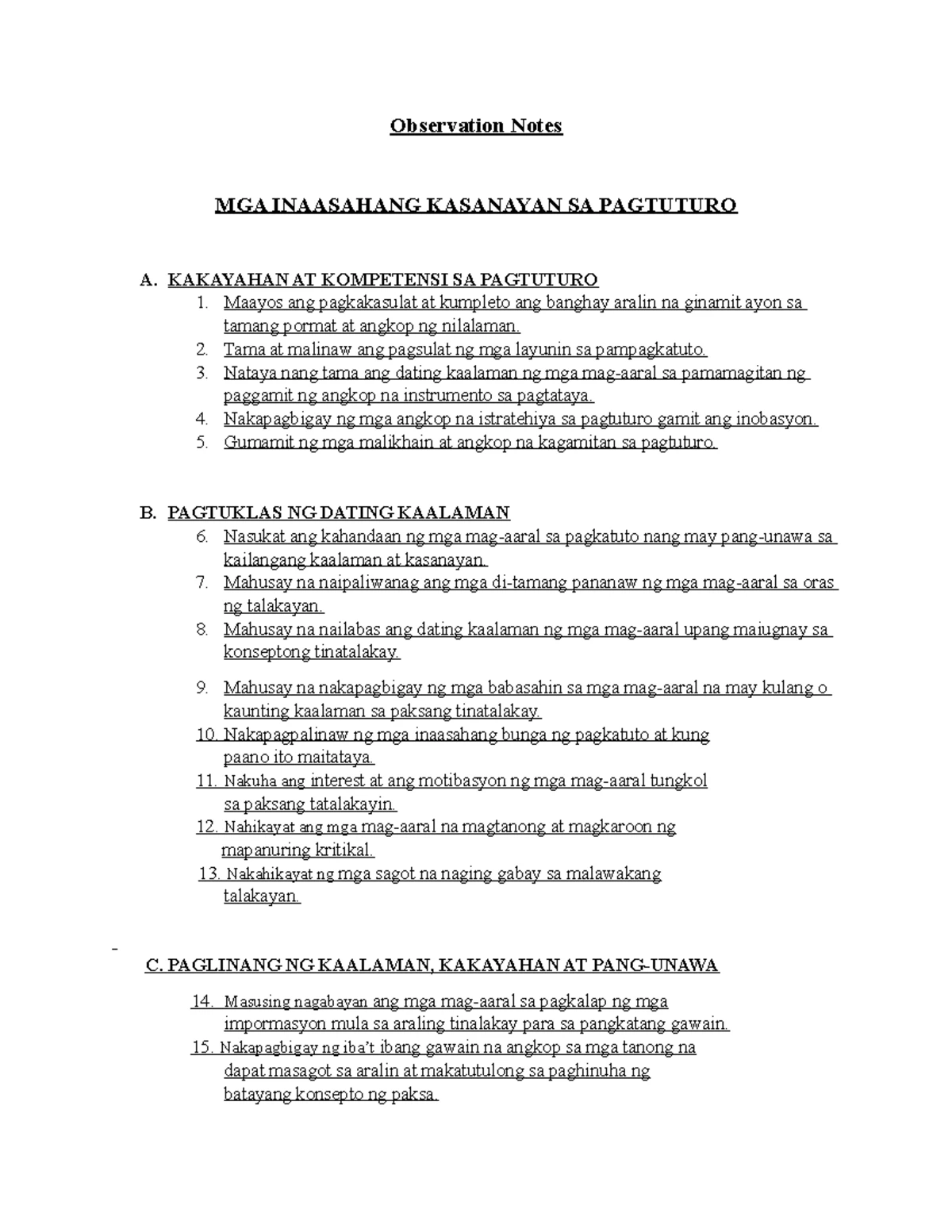 COI Indicators for 2023 2024 - Republic of the Philippines Department ...