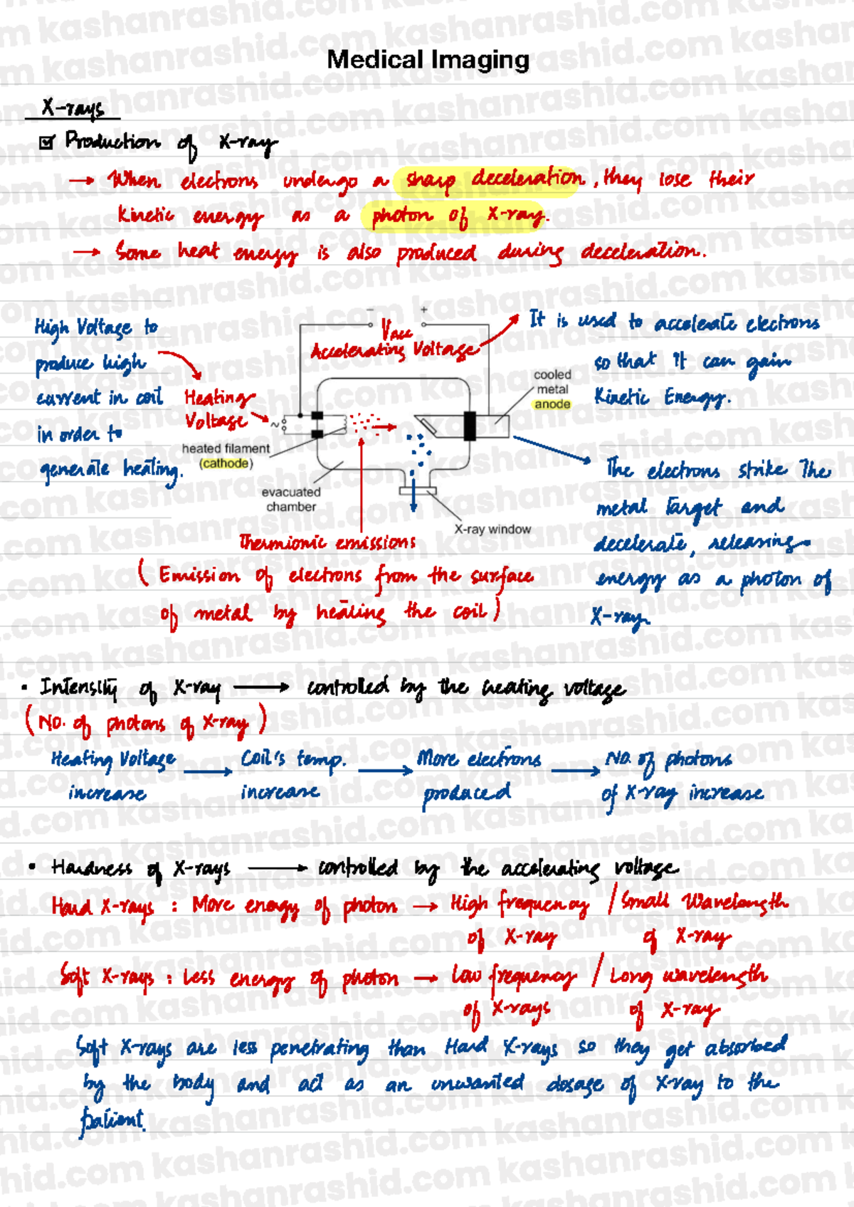 A2-Medical-Imaging 3 - Physics Notes on X-ray and Ultrasound Techniques ...