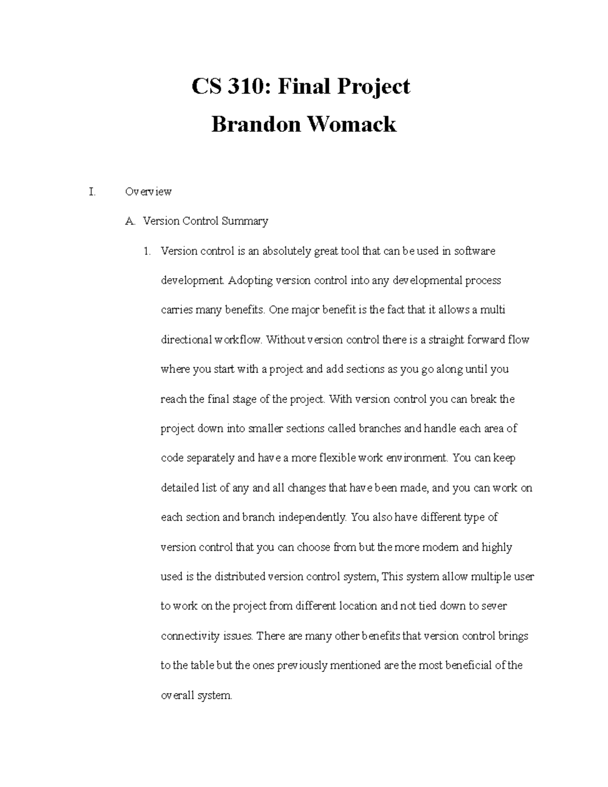 CS 310 Final Project: Insights on Version Control in Software ...