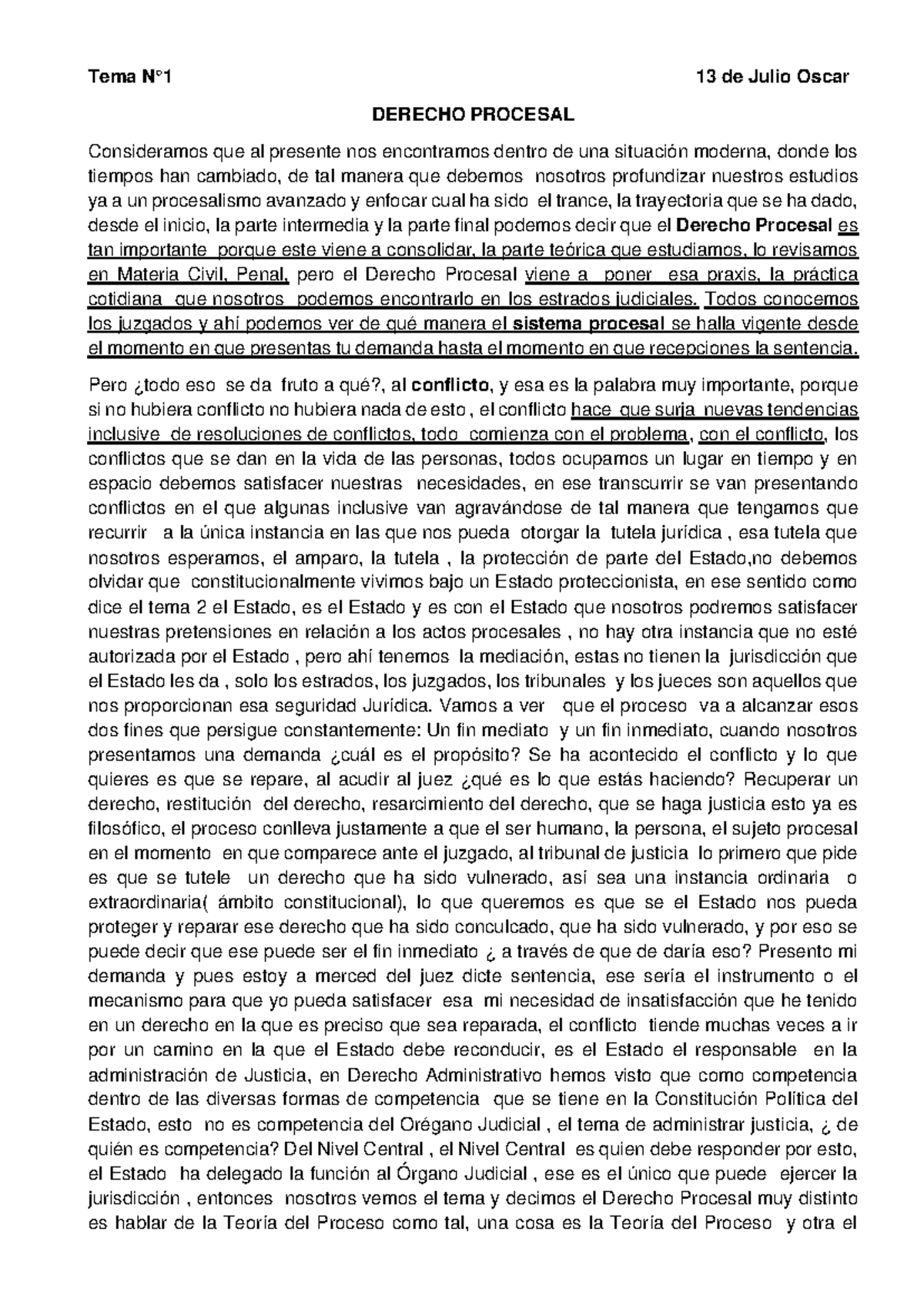 Tema 13: Derecho Procesal - Análisis de la Jurisdicción y Competencia ...