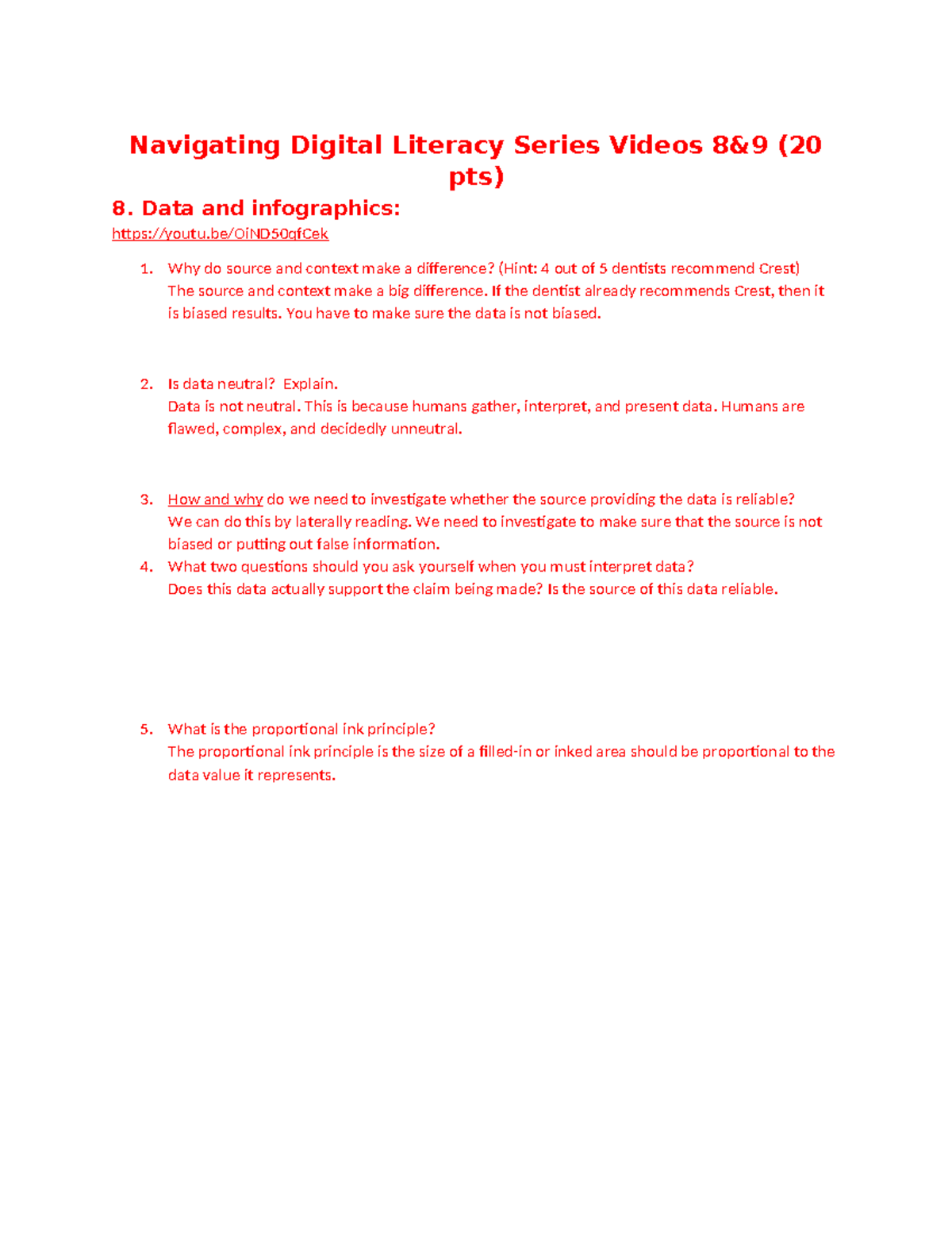 Navigating Digital Literacy Series Videos 8 and 9 - Data and ...