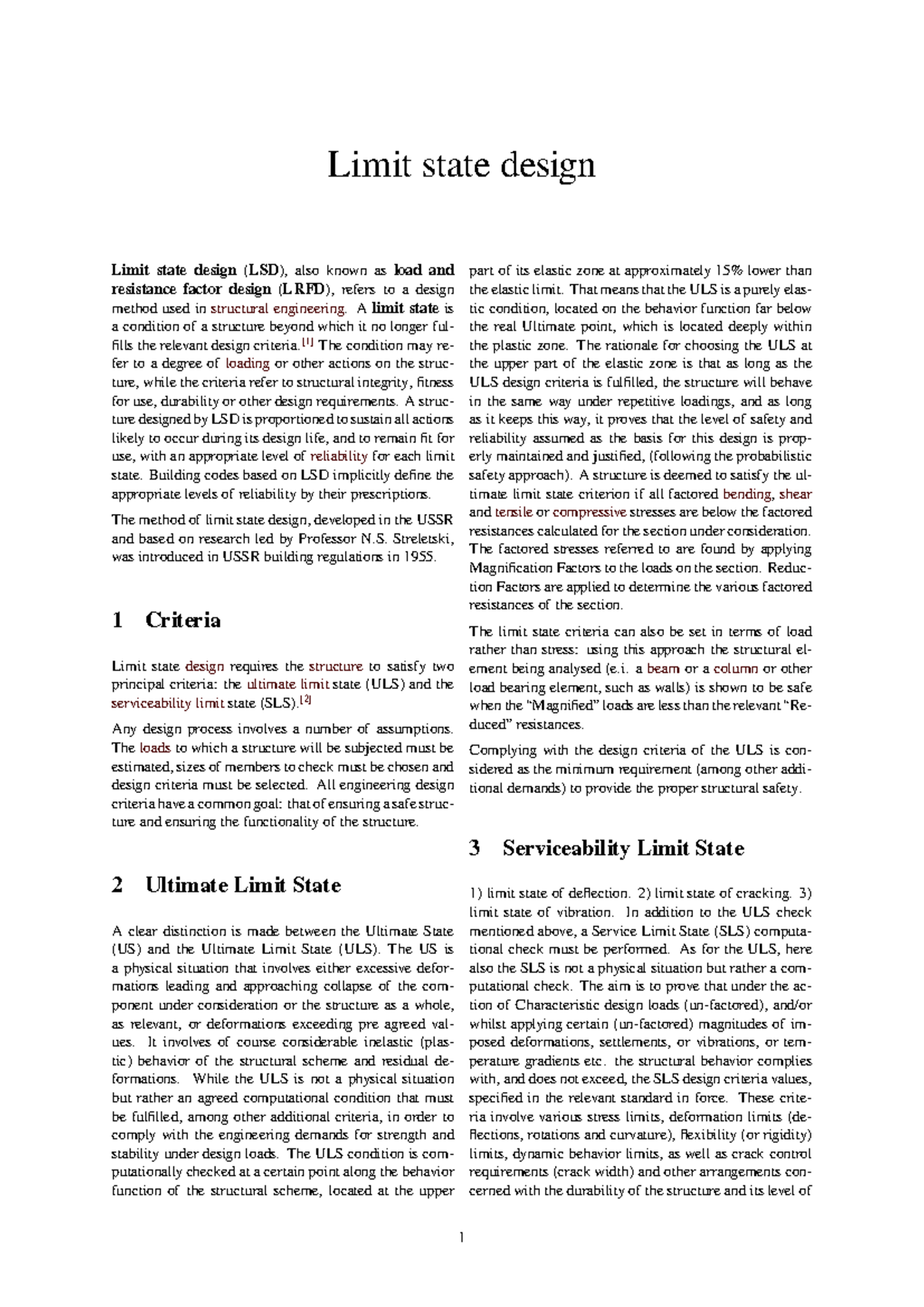 Limit State Design (LSD): Principles and Applications in Engineering ...