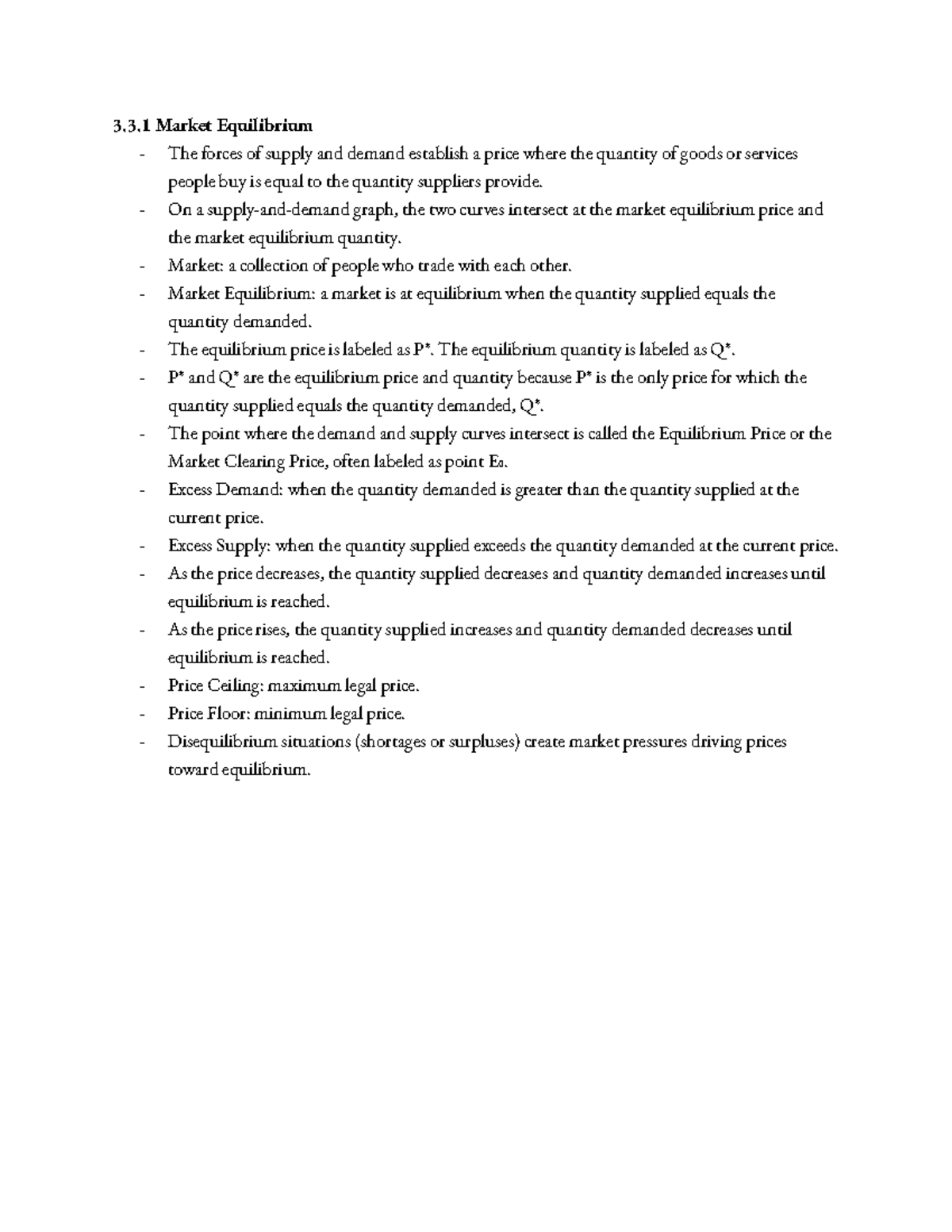 3.3.1 Market Equilibrium: Understanding Supply and Demand Dynamics ...