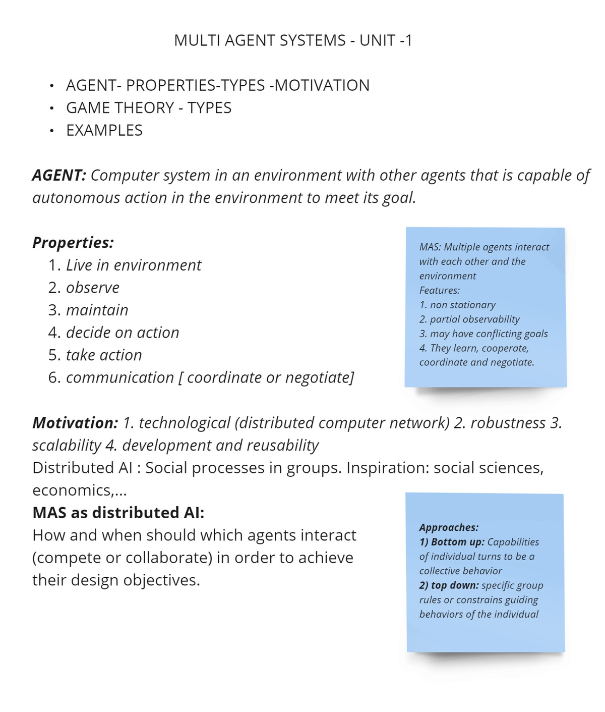 Multi-Agent Systems (1.1) - Game Theory Formalization and Concepts ...