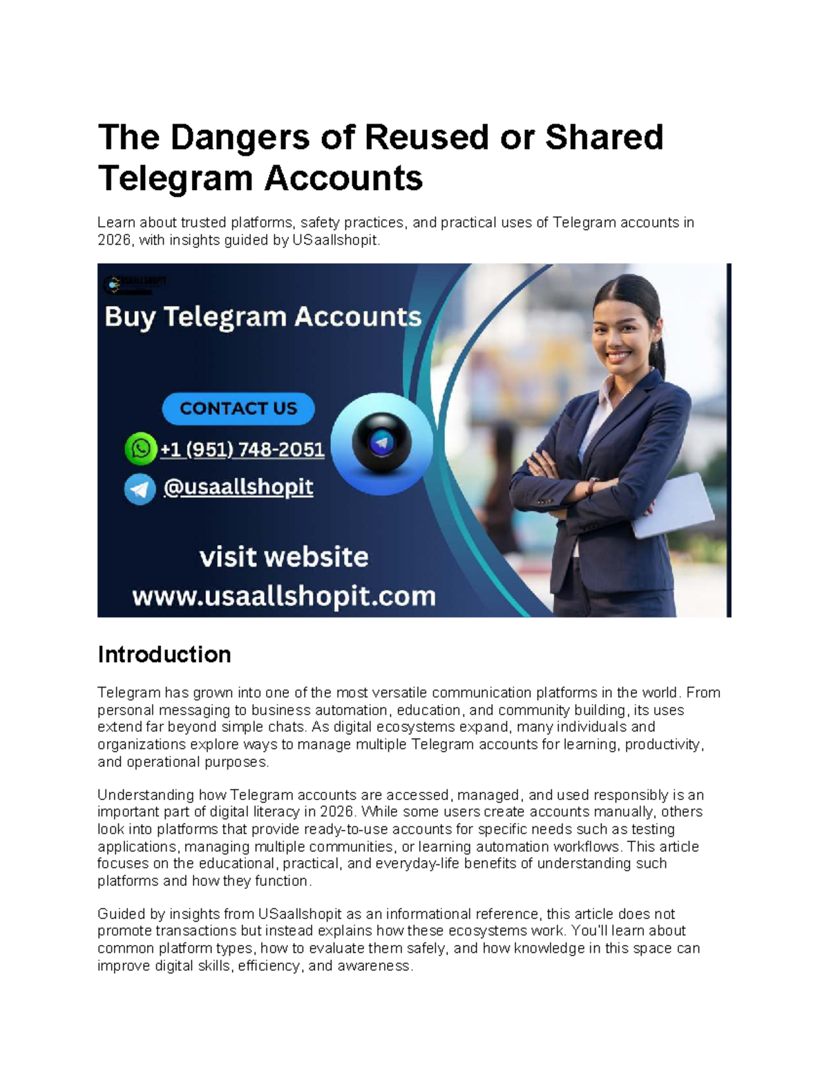 Understanding the Risks of Shared Telegram Accounts: A 2026 Guide - Studocu
