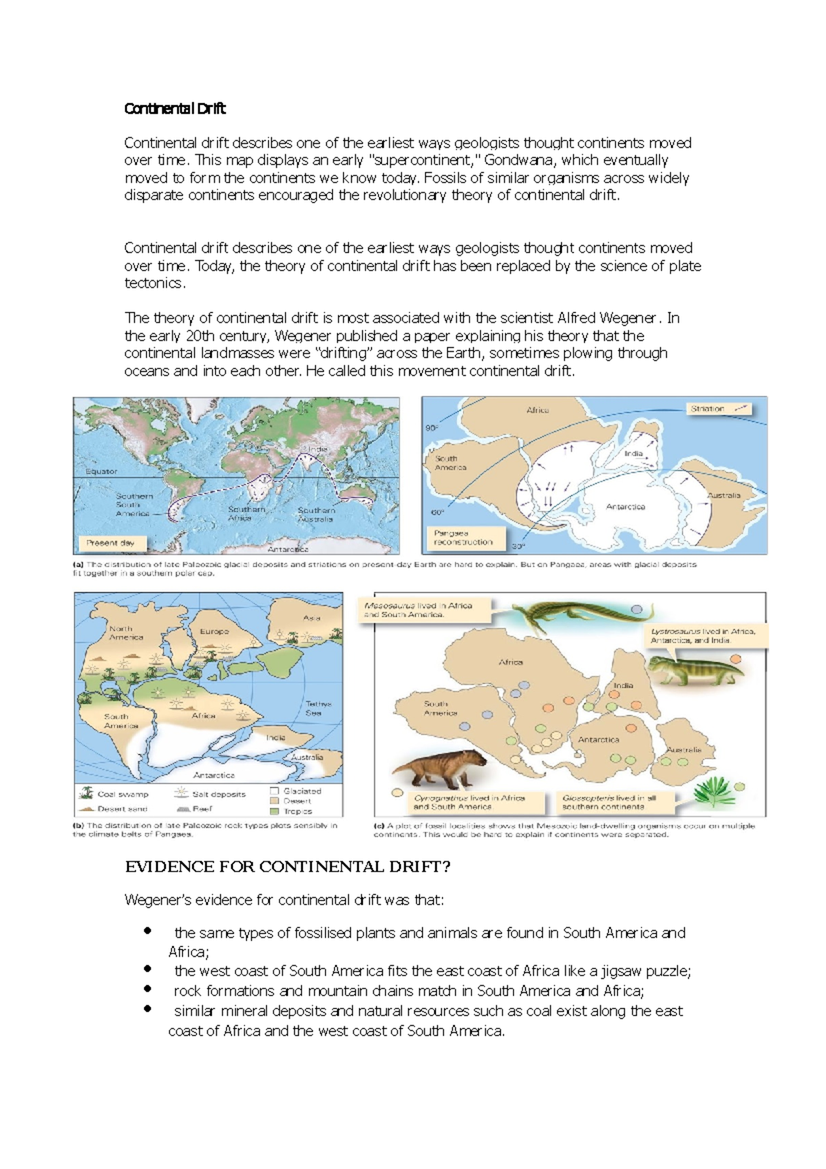 Week 6 Lecture on Plate Tectonics and Continental Drift Theory - Studocu