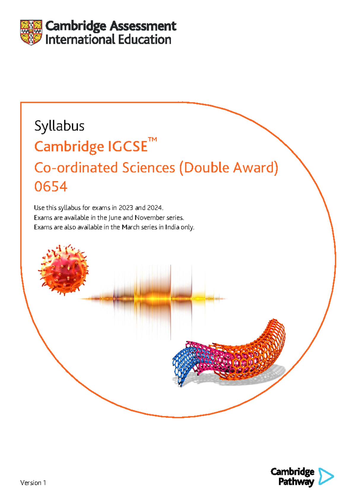 Cambridge IGCSE Co-ordinated Sciences (Double Award) Syllabus 0654 ...