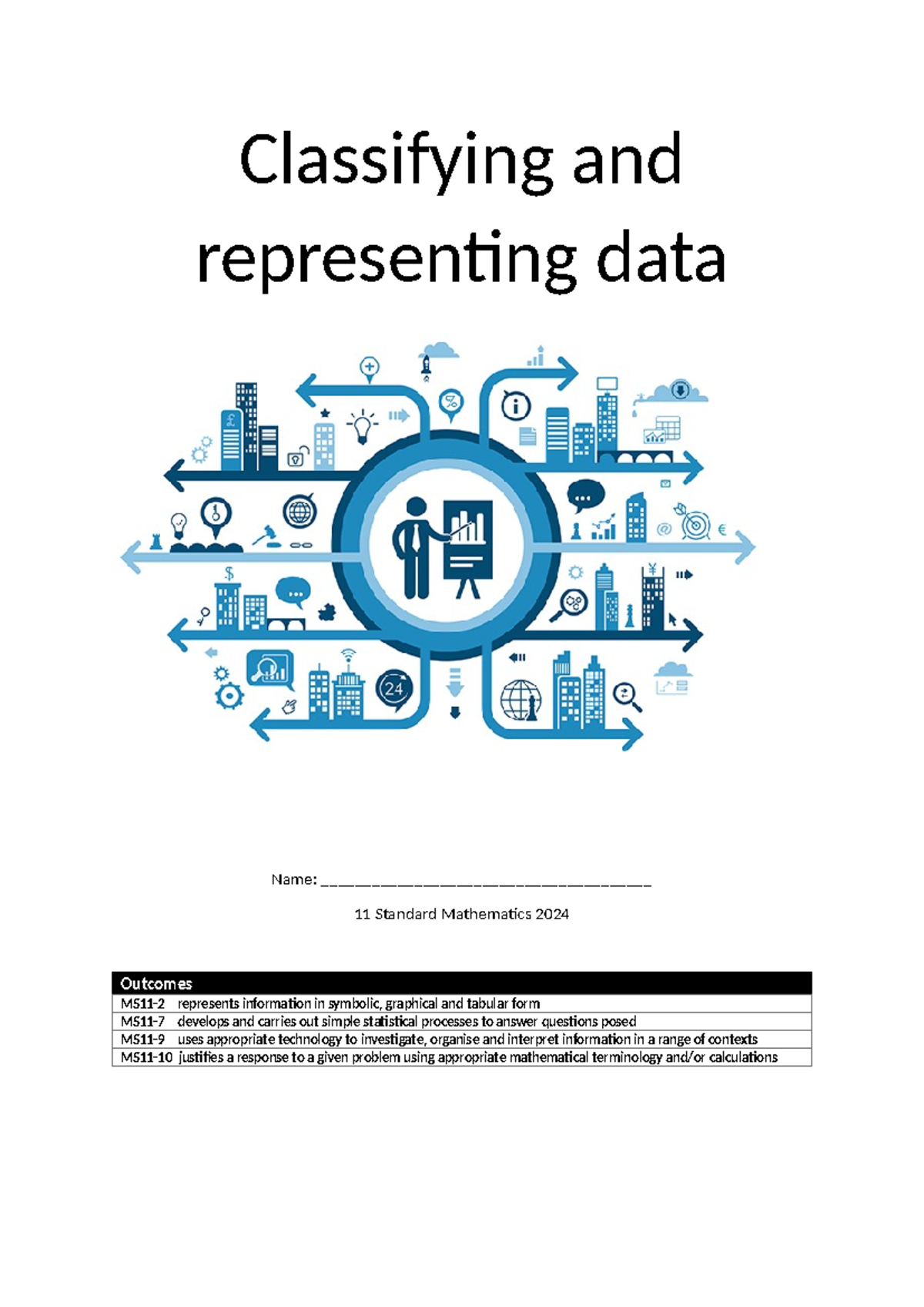 11 Standard Mathematics 2024: Classifying & Representing Data - Studocu