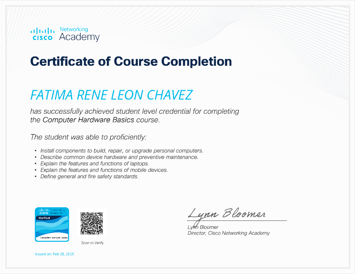 Computer Hardware Basics Course Completion - Cert. #20250301-27 - Studocu