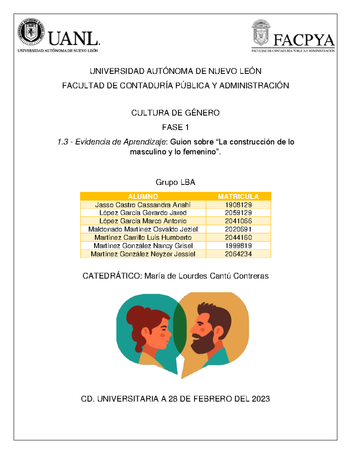 EQ5 EV1 - evidencia número 1 - UNIVERSIDAD AUTÓNOMA DE NUEVO LEÓN ...