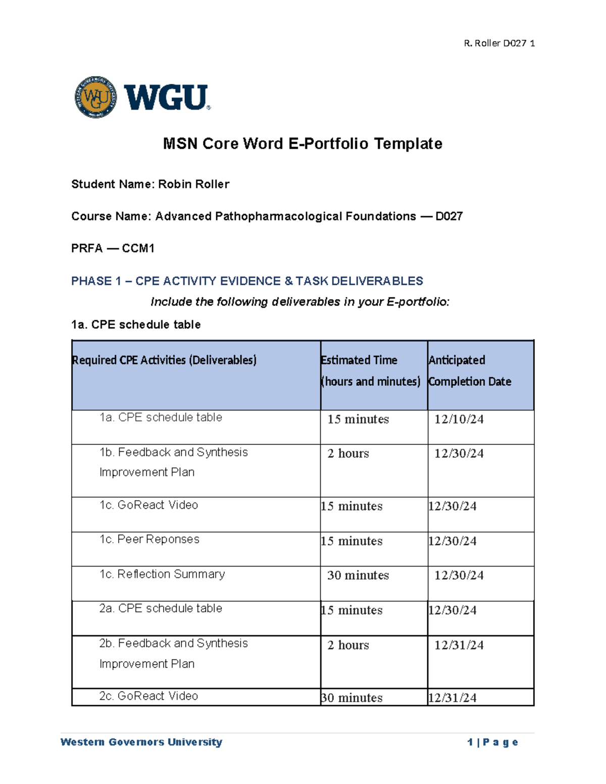 R Roller D027 EPortfolio - MSN Core Word E-Portfolio Template Student ...