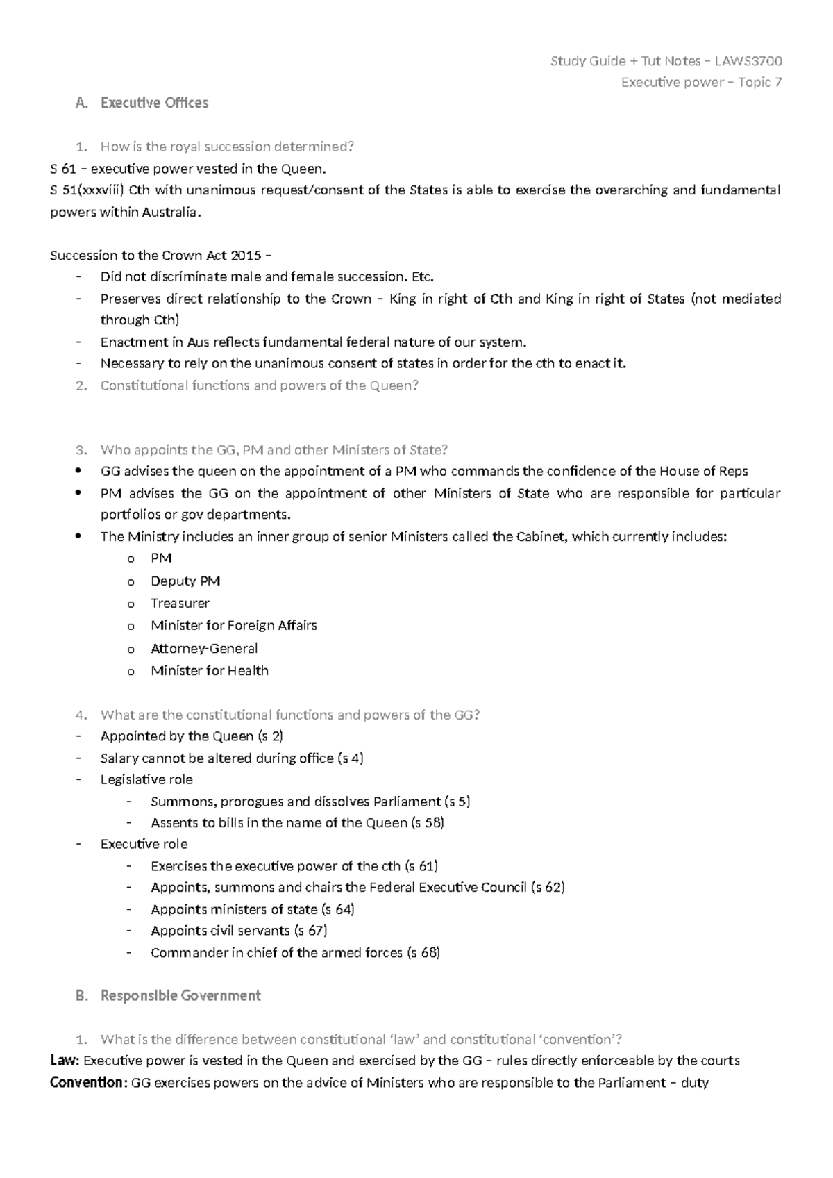 Study Guide + Tut Notes – LAWS3700 - Study Guide + Tut Notes – LAWS ...