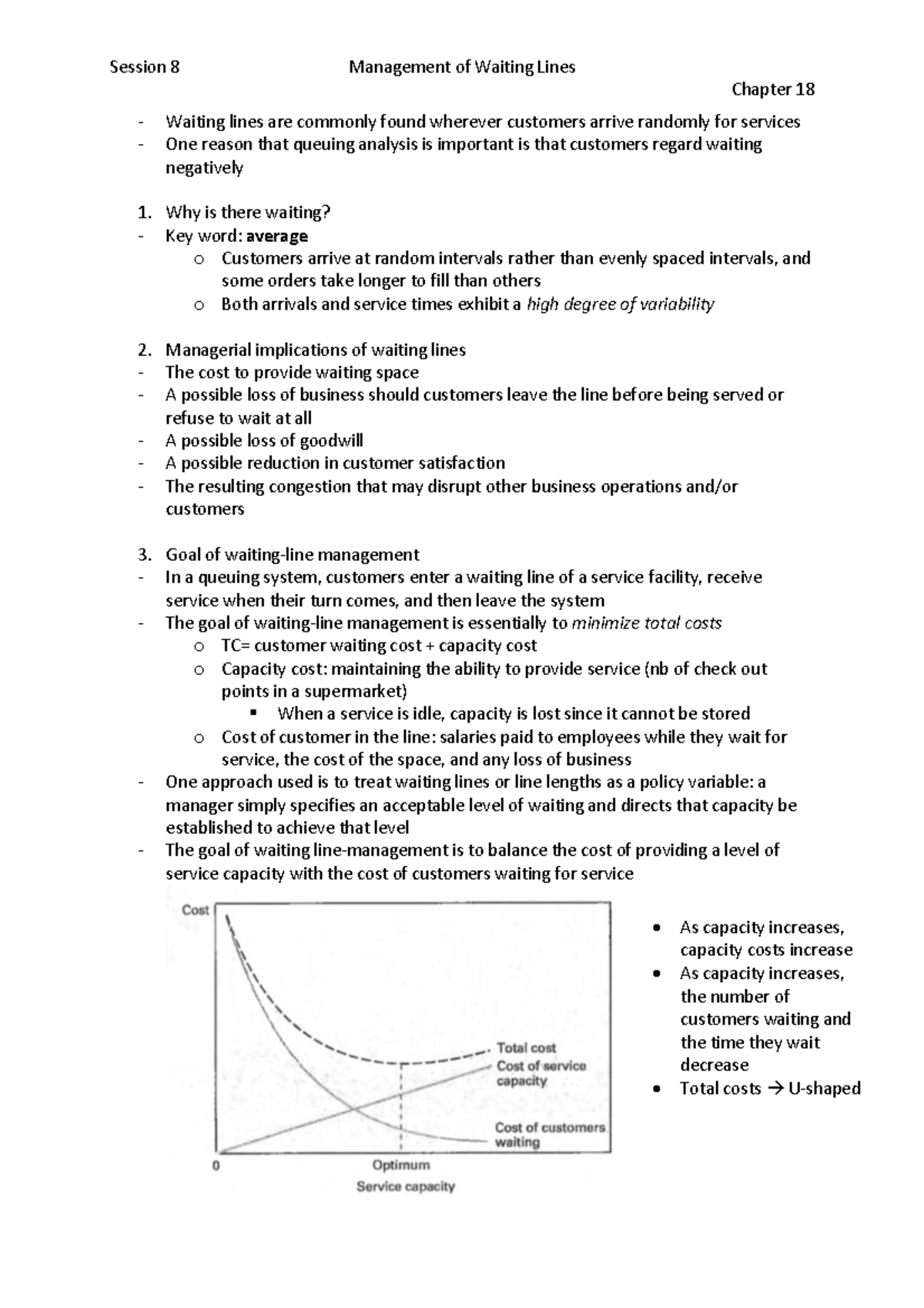 Operations Management: Queuing Theory Insights from Chapter 18 ...
